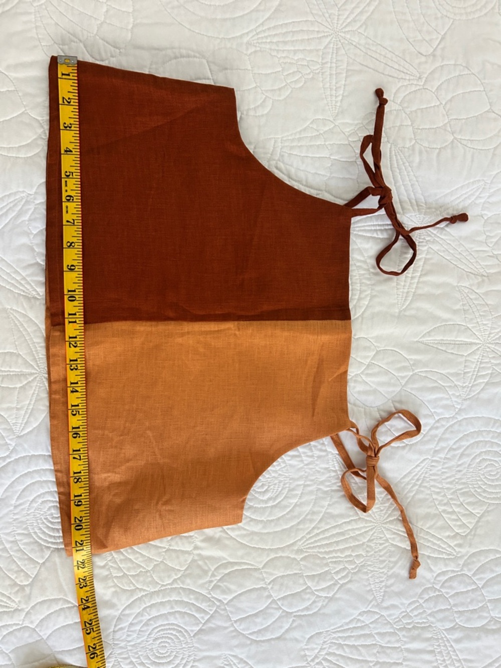 Maker & Mineral Earth & Tangerine Tie-Shoulder Top Pants Set